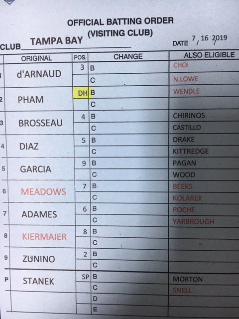TBTimes_Rays's tweet photo. D’Arnaud at 1B tonight for #Rays, in game 2 vs. #Yankees: https://t.co/wQXAnTc4bQ
