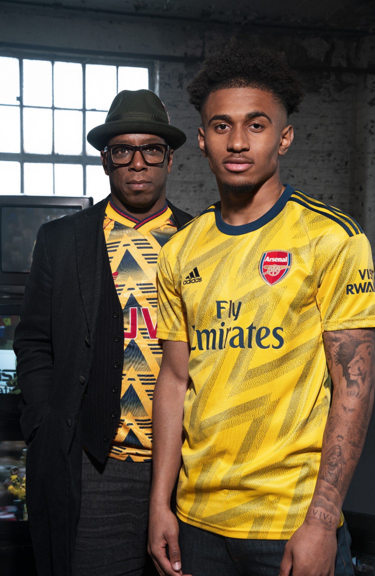 afcstuff on X: Photos: Reiss Nelson modeling Arsenal's retro jacket for  next season, by adidas. #afc  / X