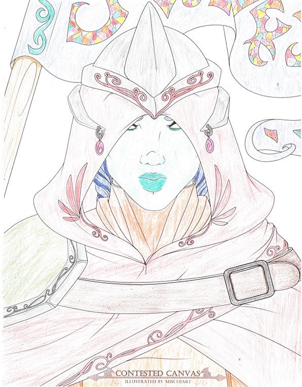 solimond's tweet image. For some reason, when I scanned, it washed out the lighter colors.  Hmm.  Need to figure out how to enhance them.  #contested canvas
@MischiArt