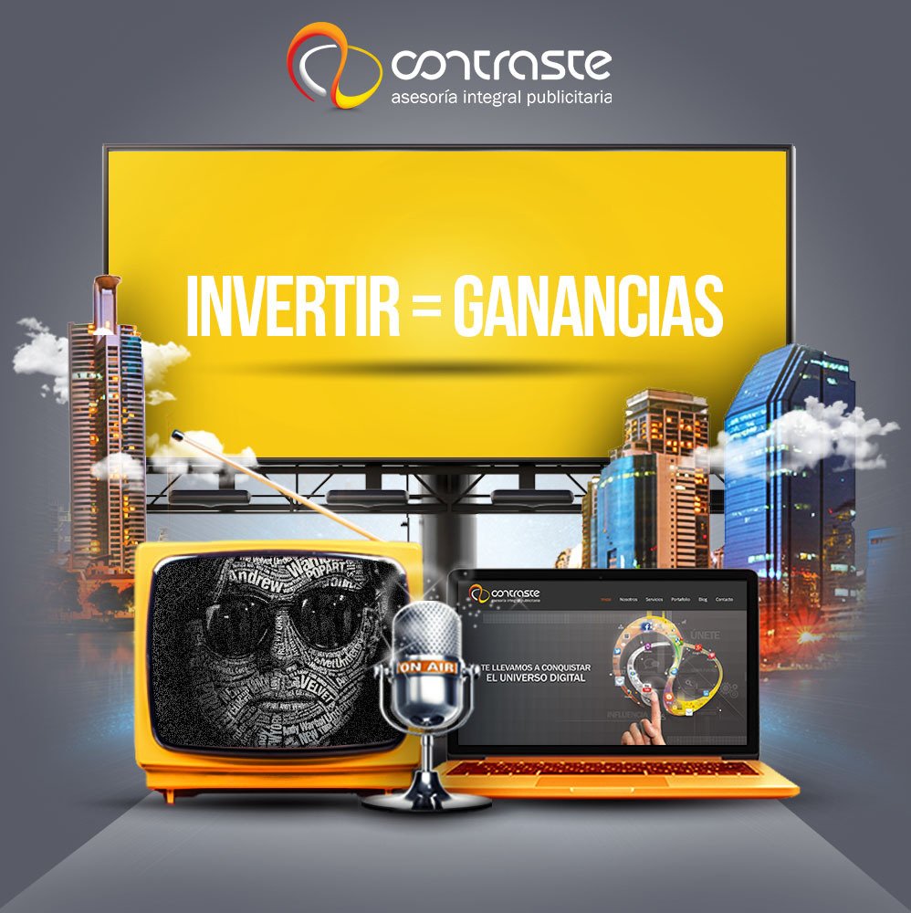 ContrasteVzla's tweet photo. Una verdadera agencia de publicidad es la que te da a conocer en todos los medios. Por esta razón en Contraste J&amp;F, C.A; ofrecemos un servicio integral, espacios tradicionales tales como Radio, televisión, vallas y consolidados en medios digitales, redes sociales entre otros. https://t.co/tnR8snVRmp