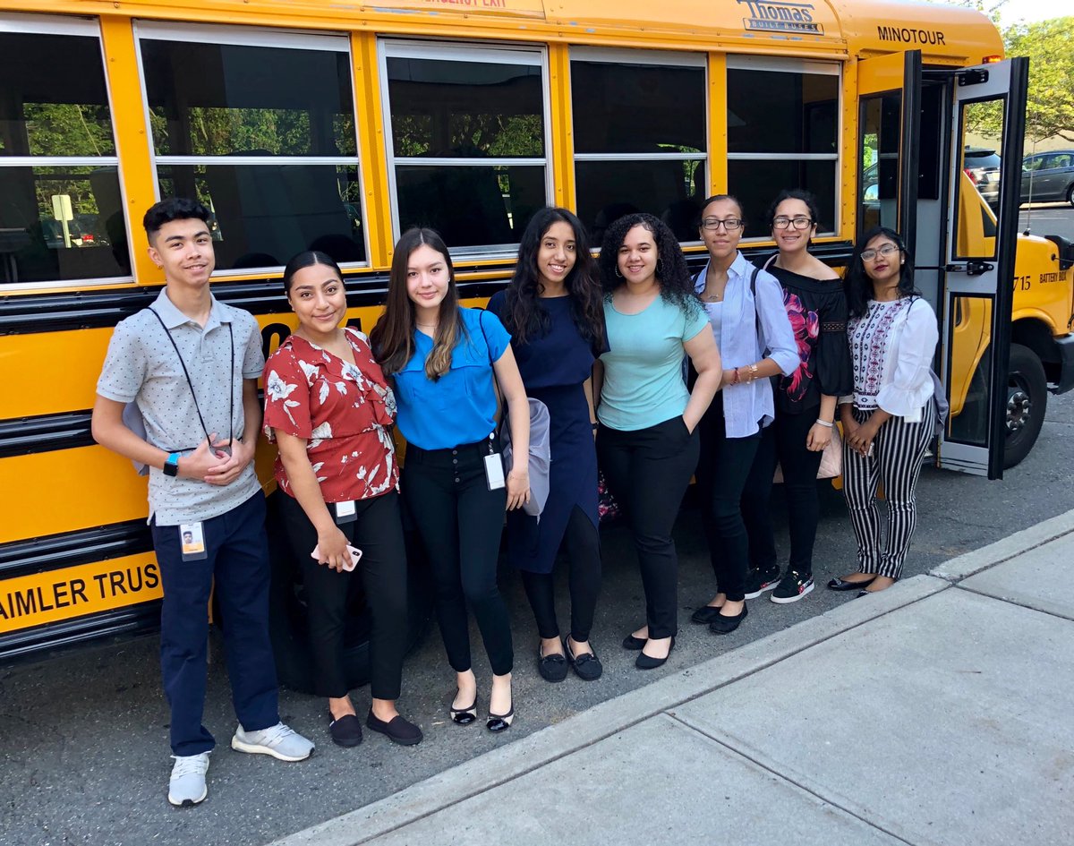 bizteacher1's tweet photo. #PCTIAOF students prepare for their daily commute to Optum in Basking Ridge NJ. They have begun their 5 week paid internship sponsored by #NAF https://t.co/kP9lFFFvzJ