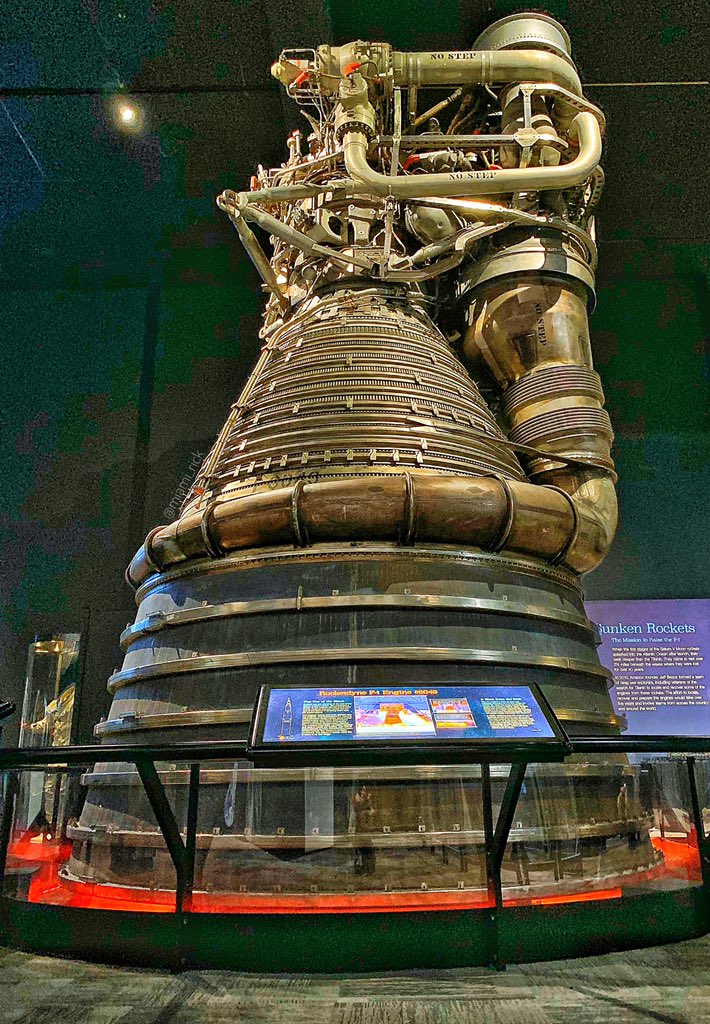 miami_rick's tweet image. The iconic #Columbia, #Apollo11’s  #CommandModule kissed by fire on her return back to earth, the intricacies of the CM’s hatch and the #Rocketdyne #F1 engine capable of 1.53 million lbs. of thrust at sea level, all on display. These are National Treasures!!! #Apollo50th 🇺🇸