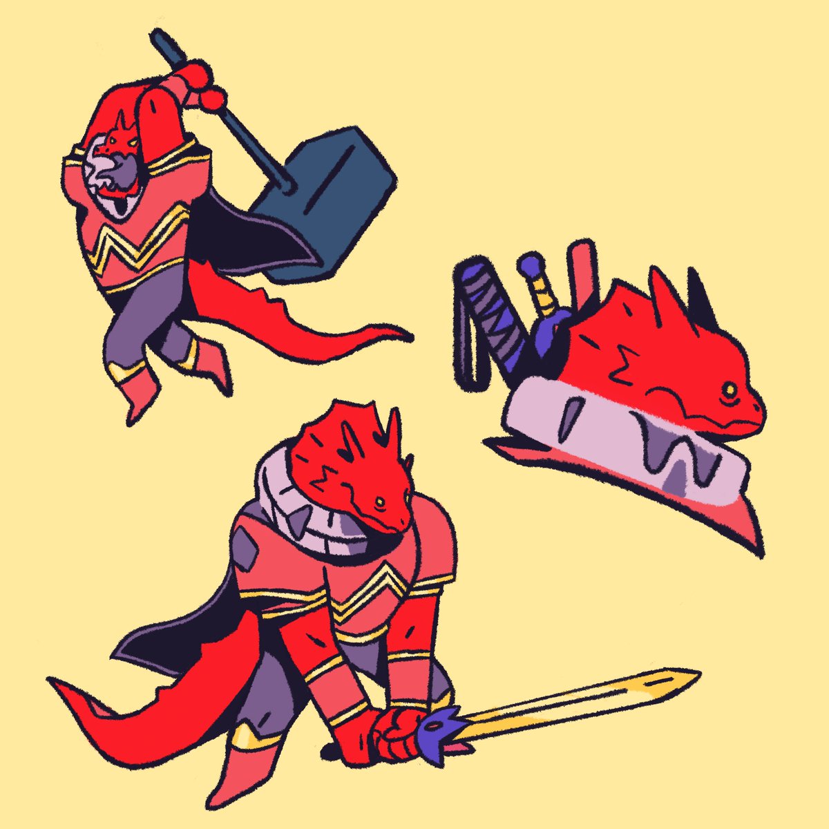DnD session drawings : 
- <a href="/Shliten/">Agathe Leroux 🦊 BYE X</a> ‘s rogue gnome character “Le Niot” ! Tiny but deadly redhead - cutting throats expert !

- <a href="/lea_rmz/">Rezmo ⭐️</a> ‘s paladin dragonborn “Gali” ! Clumsy force of nature with a brave soul and a big heart !

#dnd #dungeonsanddragons #Procreate #gobelins