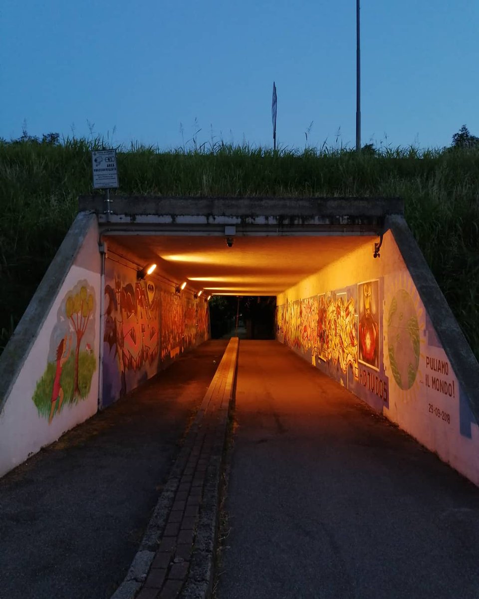 eTempo_Spinea's tweet photo. Completati e bellissimi i nuovi #murales nel tunnel che porta da via Unità alla Stazione #SFMR, opera di un gruppo di ragazzi #writers che ha potuto dare sfogo alla propria creatività con materiali offerti dal @Comune_Spinea

#UnaBellaDifferenza https://t.co/PvcQg71Bxc