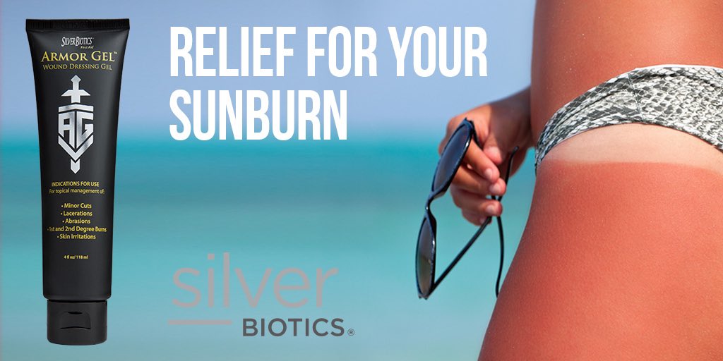 Every epic summer has at least one “dramatic” sunburn story. 🌬🔥 

#silverbiotics #armorgel #silverstrong #SBepicsummer #summer2019 #summertime #summer #sunburnrelief #sunburnt