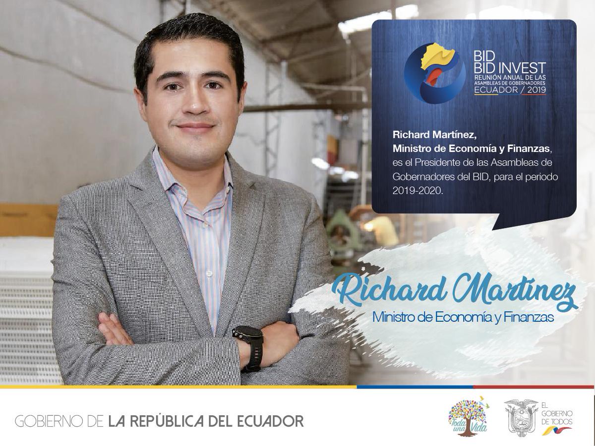 CONAFIPS's tweet photo. #AbiertosAlMundo | Gracias a @el_BID por la confianza en nuestro país. Asumimos este reto de presidir las Asambleas de Gobernadores en este nuevo periodo. Estamos trabajando por generar un #EcuadorConMásProsperidad. https://t.co/i7pkEEdj5U