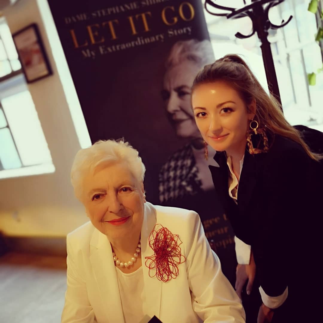 'I'm a practical hearted person. If something needs doing - I'll do it!' In conversation with @damestephanie_ at @sohoworks hearing about her amazing life, experiences & achievements. #DameStephanieShirley, from refugee to #techentrepreneur (£3b val), to #philanthropist