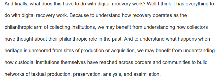 brimwats's tweet image. @hralperta: how do we do digital recovery work? #sharp19 &amp;amp; @SHARP_2019 #dh #critarch 

what a wonderful and important presentation