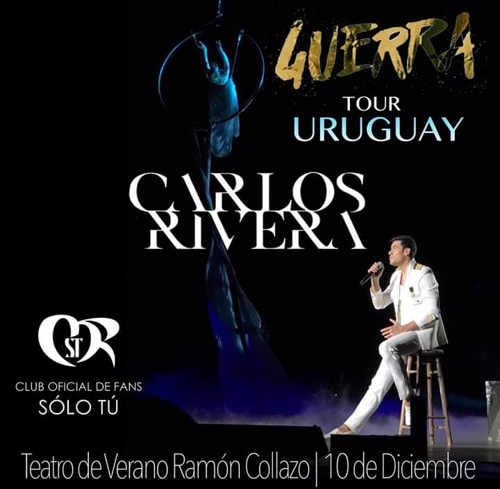 SoloTuGto's tweet photo. #CarlosRivera llega por primera vez a Montevideo 👏 #Uruguay con su #GuerraTour

📅 10 de diciembre 

🎫 Entradas en @AbitabOficial 

@teatrodeverano ¡No te lo puedes perder! @ClubSoloTu @jjuarezww @mikenoriega https://t.co/sm1Dbj73DO
