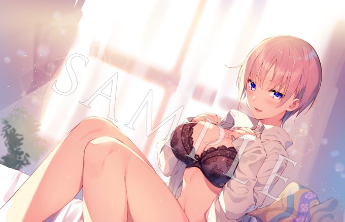 マスクの中さんがTwitterに投稿した中野一花(五等分の花嫁)のイラスト。