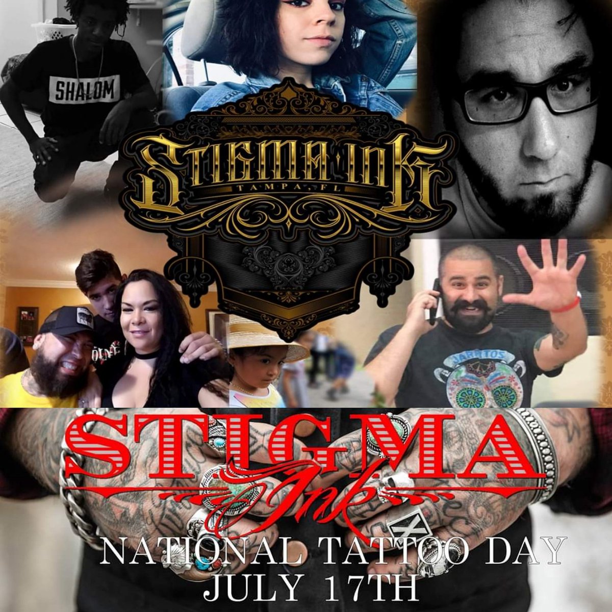StigmaInktattoo's tweet photo. NATIONAL TATTOO DAY
National Tattoo Day on July 17th recognizes the history, culture, and artists dedicated to etching ink permanently on the skin. The day might just be the date to get that ink you’ve been contemplating. So come by Stigma Ink to get work done. 👍✍️🎨🖌 https://t.co/EEWp5ouZic