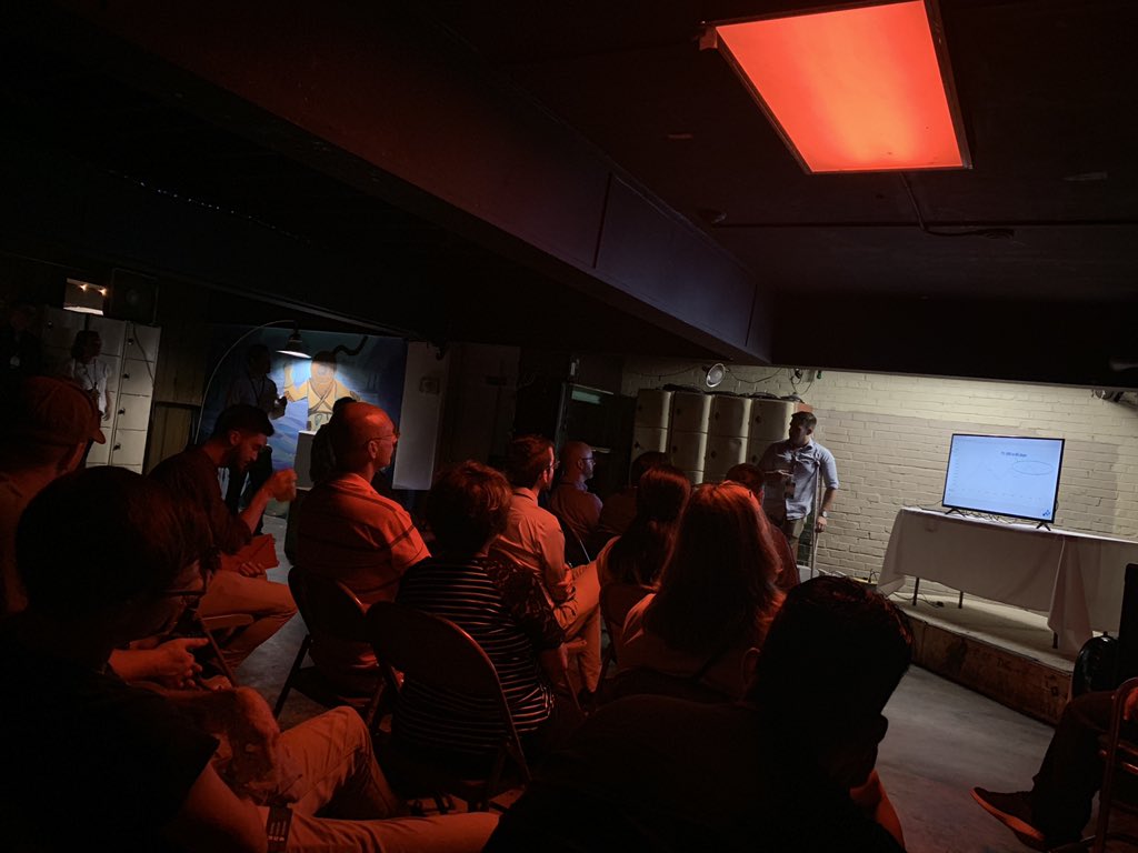 pnphealth's tweet photo. No, our #pnpcle team hasn’t been kidnapped and held for ransom. They’re at #techpint meeting new people and learning about really fun things like how AI learns from its environment. #thisiscle #theland https://t.co/HSKDIGgjI5