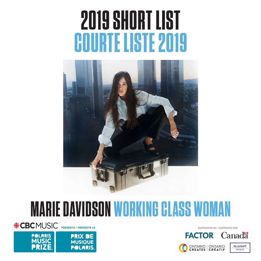 .<a href="/mariedavidsn/">Marie Davidson</a>'s 'Working Class Woman' album has been nominated for the #Polaris2019 #ShortList.
Marie Davidson 'Working Class Woman' est en nomination sur la #Courteliste du #Polaris2019.
