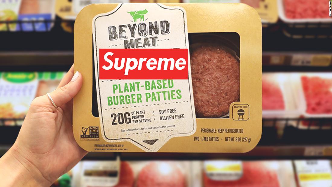 ZachKlempf's tweet photo. $BYND up over 500% since its IPO, why not slap a Supreme logo on to help justify valuation 🤣

#IPOMadness #Supreme #BYND https://t.co/7zabHMzG1U