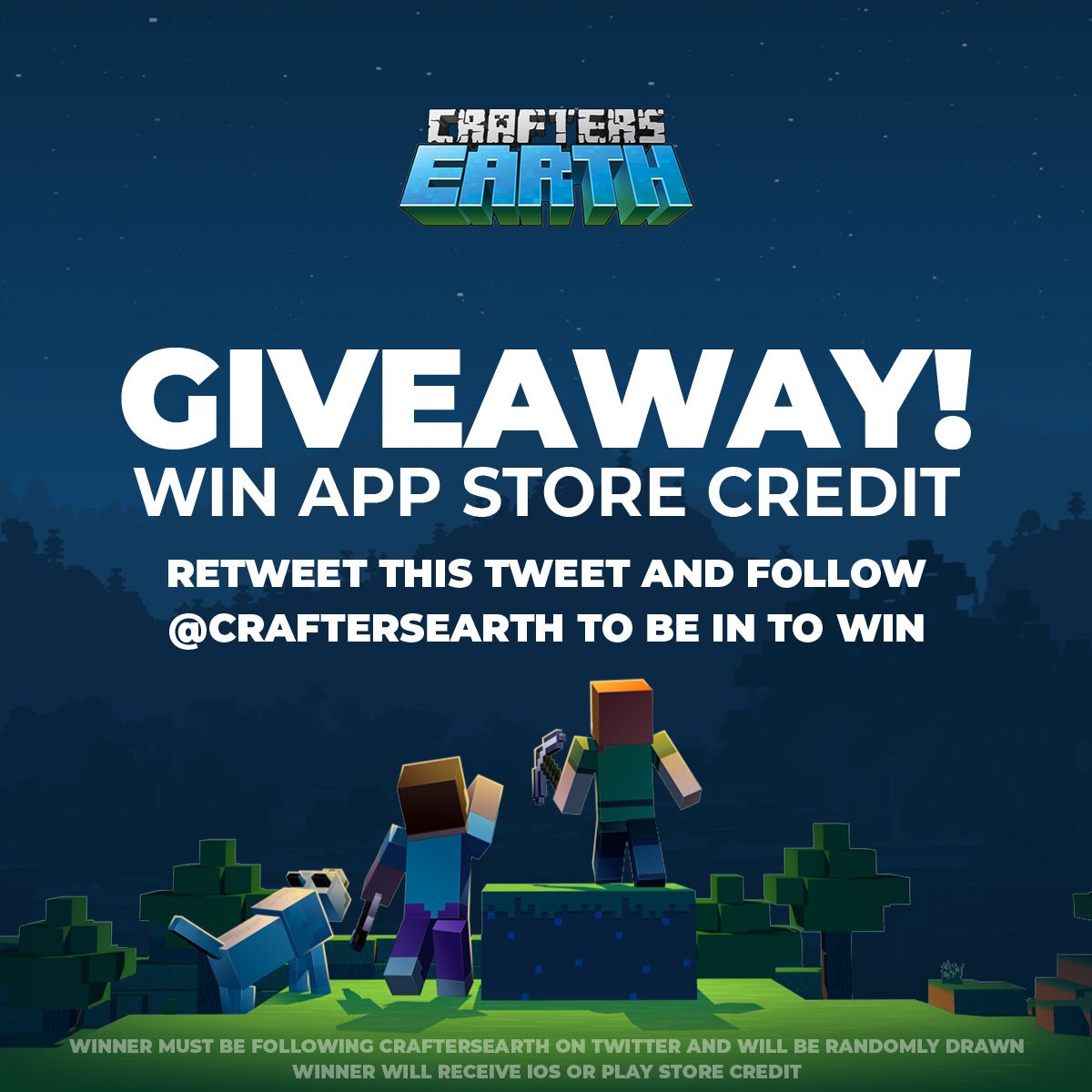 CraftersEarth - Minecraft Earth News (@craftersearth) on Twitter photo 🎉 To celebrate the launch of #MinecraftEarth in closed beta we are giving away app store credit to spend on some Minecraft Earth Rubies!
Simply Retweet this tweet and follow <a href="/CraftersEarth/">CraftersEarth - Minecraft Earth News</a> to be in to win - CraftersEarth.com 🌍 🎉 To celebrate the launch of #MinecraftEarth in closed beta we are giving away app store credit to spend on some Minecraft Earth Rubies!
Simply Retweet this tweet and follow <a href="/CraftersEarth/">CraftersEarth - Minecraft Earth News</a> to be in to win - CraftersEarth.com 🌍