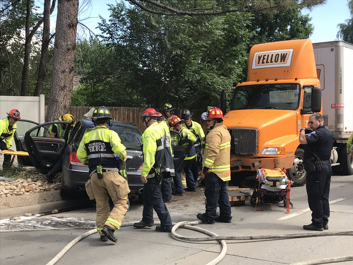 Car vs semi on Hover at Purdue. Hover closed. <a href="/TimesCall/">Longmont Times-Call</a> #Longmont