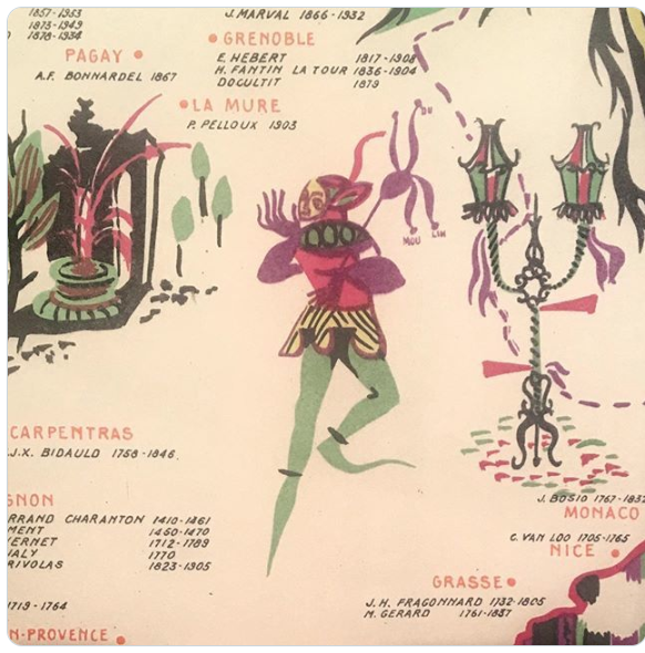 StanfordLibs's tweet photo. A fun post from @rumseymapcenter:

Down to clown 
Carte des Peintres Francais / R. Gattaz, Lyon: 1942

https://t.co/6gNmkCDODi

#davidrumseymapcollection #clownsinmaps #mapsaremorethanmaps https://t.co/X1lbSJTOgI