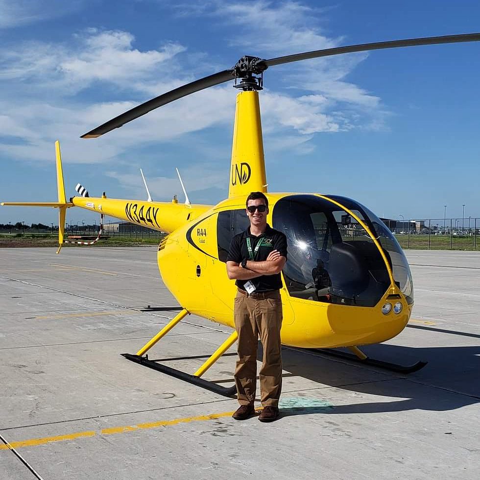UND_Heli's tweet photo. Congratulations to Matthew Layden! Matt completed his FAA Instrument Instructor check ride this morning.
#flyUND #UNDproud #UNDheli @Robinson_Heli @UNDAerospace https://t.co/1Arc2cbMgf