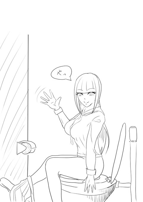 今日の落書き。謎シチュ。 