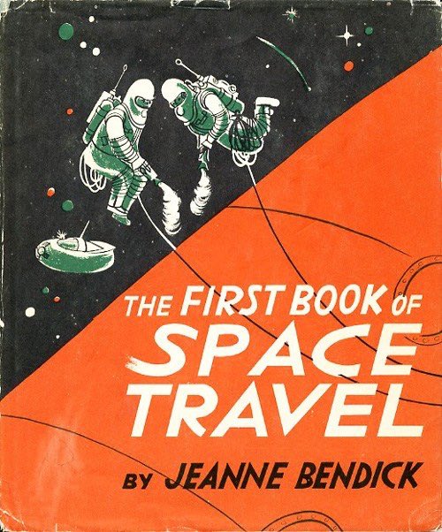 JeremyKMock's tweet photo. I remember going to my local public library and look through old space books. Like these, I’m starting my own collection of these book. I remember one that was predicting that the #usa would be on the moon by the #1990 #spacebook #spacebooks  #spaceillustration #spacetravel @NASA https://t.co/KkGRiUJ5S4