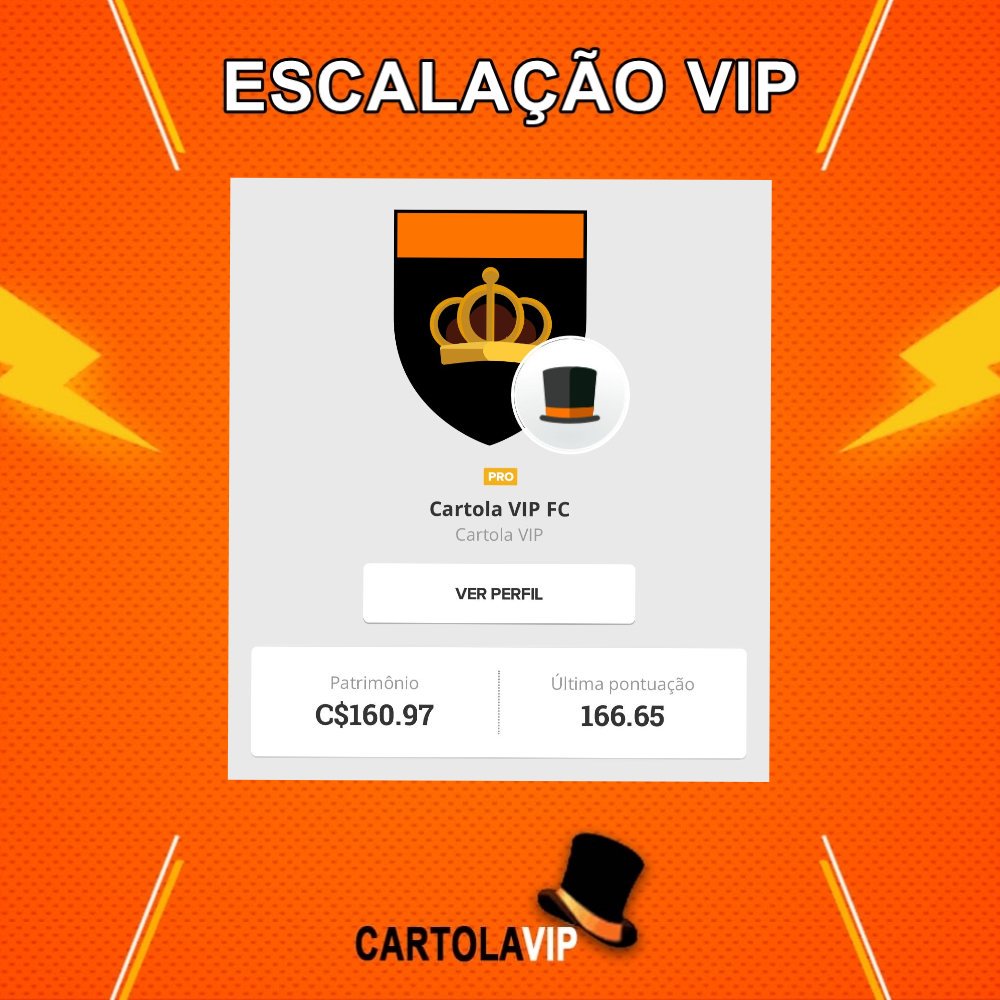 CartolaVIP's tweet image. Parece que a intertemporada fez muito bem ao Cartola VIP que acaba de fazer a maior pontuação da sua HISTÓRIA. Terminamos a rodada com somente 166.65 pontos. 😱😎
 
Você mitou também? Mande para a gente. E quem não mitou é só acompanhar nossas dicas daqui para frente. 🎩