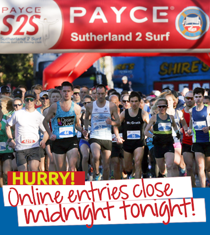 Sutherland2Surf's tweet photo. 📣Last chance to register ONLINE for the PAYCE Sutherland 2 Surf. ONLINE registrations close midnight tonight! 🕛
https://t.co/WvT0yfgDWr
#sutherland2surf2019
@PAYCEAustralia https://t.co/1JVC581A2r