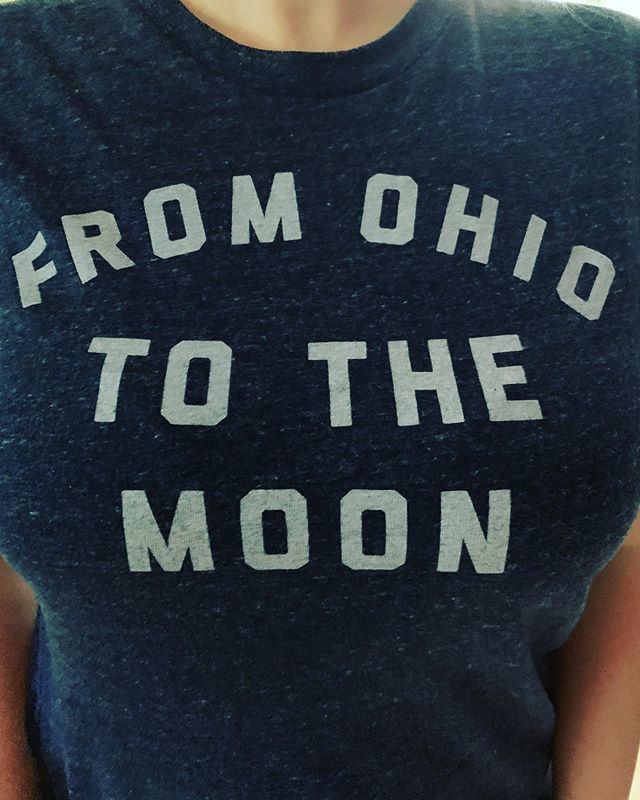 Melaina25's tweet photo. I wish I could say I did this on purpose but really it was because I dropped smoothie on my first top #apollo50th #fullmoon #mercuryretrograde #clumsyB https://t.co/jk9cH0WJdk