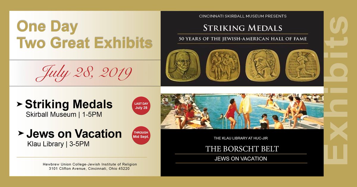 We're in the final weeks of the Striking Medals: 50 Years of the Jewish-American Hall of Fame exhibit. The final day is July 28!

Don’t miss seeing the longest continuing series of art medals issued in America, 

AND…

(1/2)