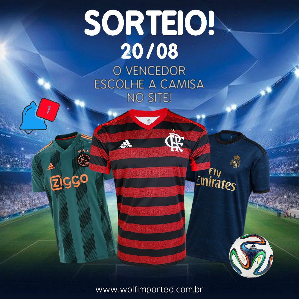 🔥SORTEIO🔥

Quer concorrer a uma camisa de qualquer time de futebol?

Para participar basta seguir os seguintes passos:

1 - Dar RT nessa publicação
2 - Seguir a página @no_travessao
3 - Seguir a página <a href="/WolfImported/">Wolf Imported</a>

Sorteio será realizado no dia 20/08 na <a href="/WolfImported/">Wolf Imported</a>!