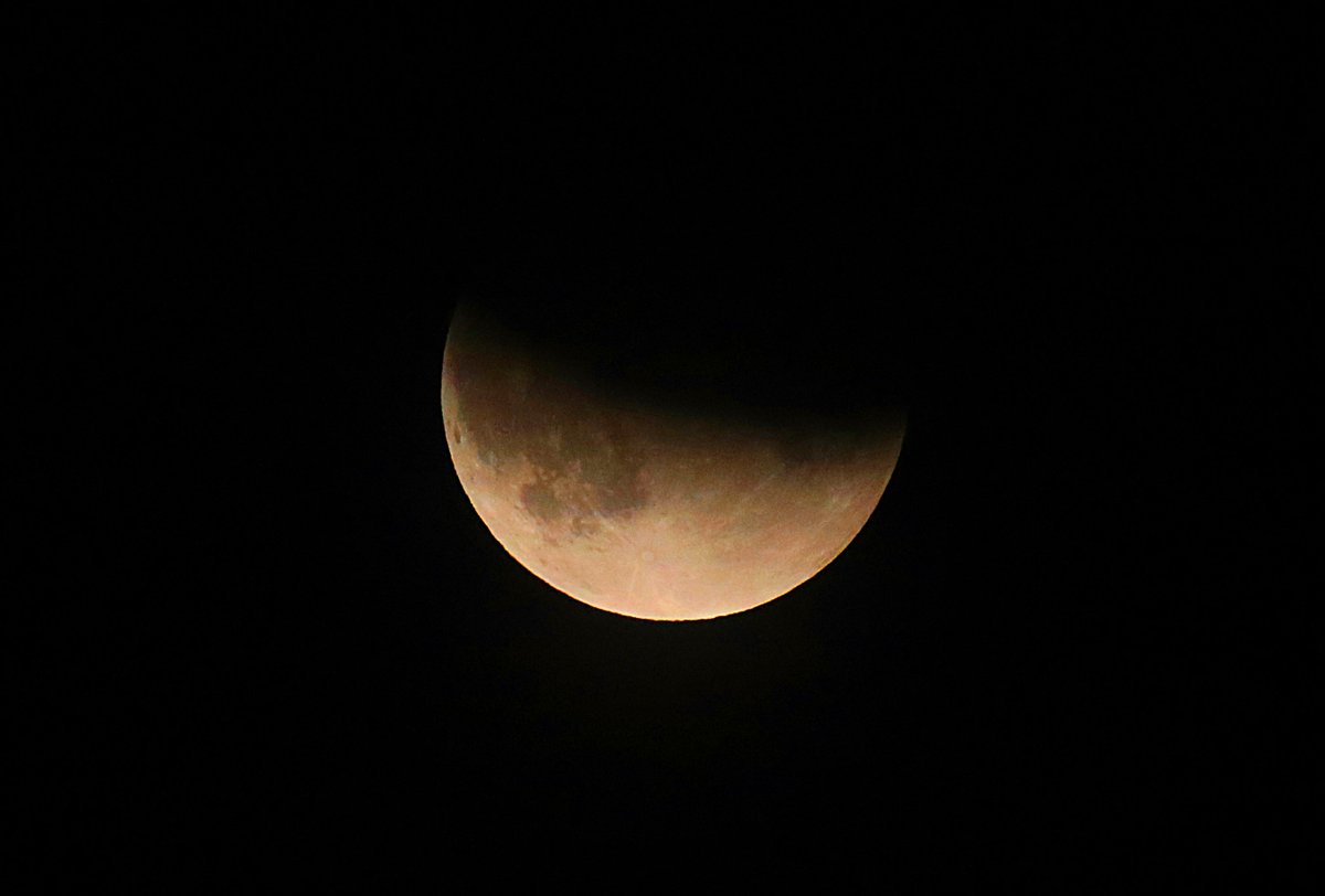 Partial lunar eclipse over Flintshire, North Wales. 50 years to the day since the launch of Apollo 11. #LunarEclipse2019 #moon #moonlanding #apollo11 #astrology #photography @StormHour @ruthwignall @ProfBrianCox