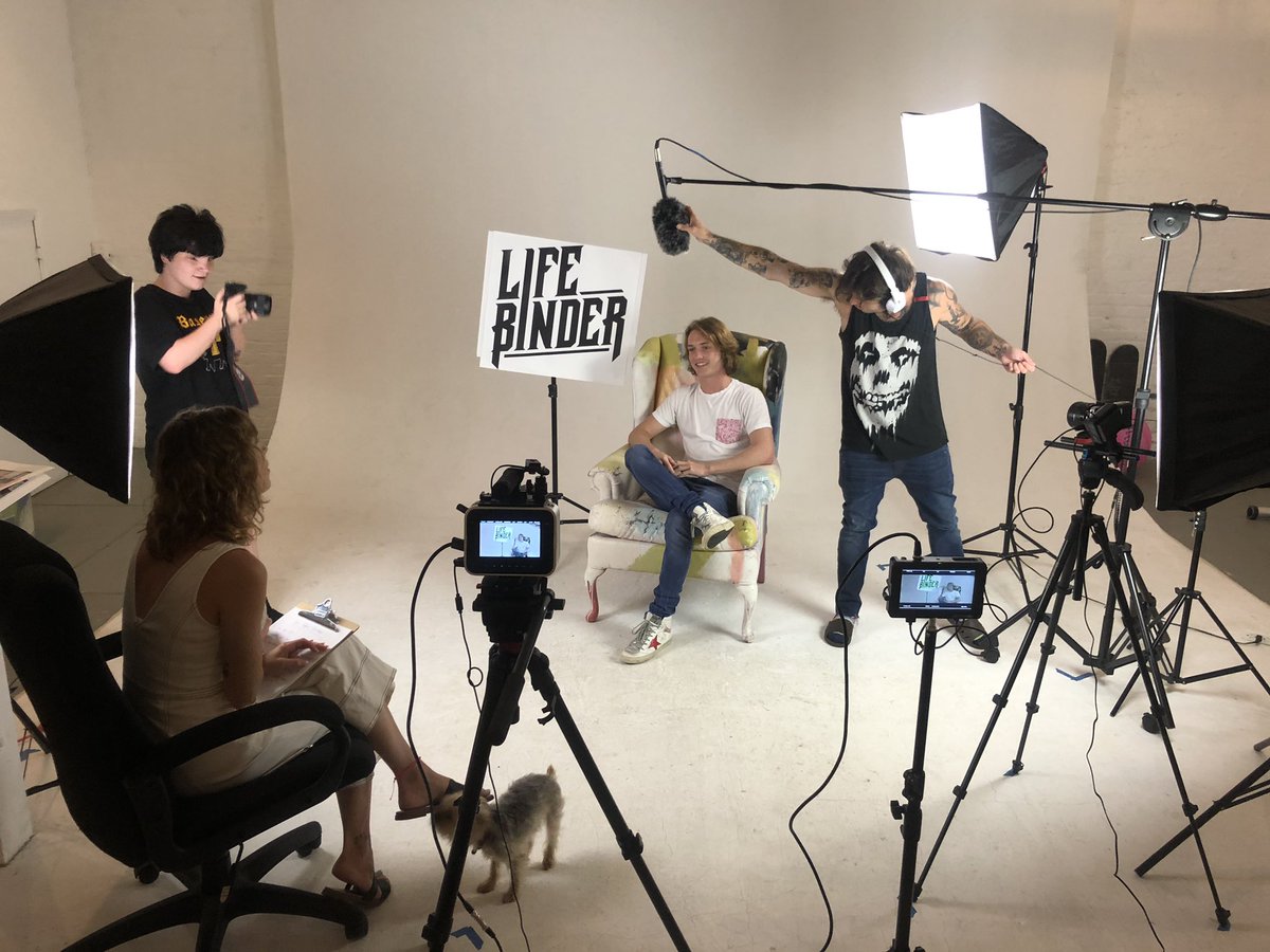 LifeBinderMovie's tweet photo. Cast interview with @CustisBlue today #lifebindermovie #custisbluedonner https://t.co/yF2A2dAIAN