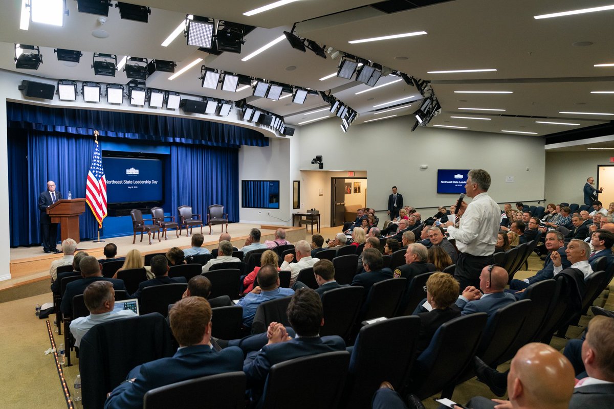 WhiteHouse45's tweet photo. Larry Kudlow delivered remarks to state and local leaders from across the Northeast as they gathered at the White House today for talks on workforce development, infrastructure, fighting the opioid crisis, and more! https://t.co/FykcDrkYjx