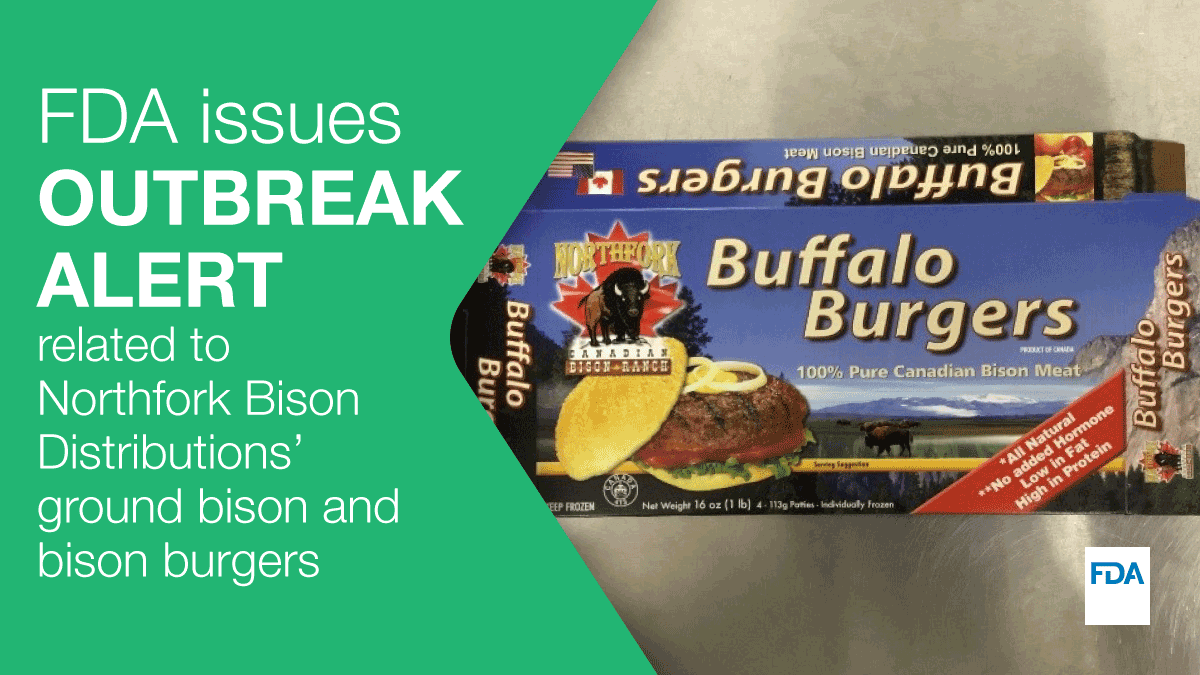 US_FDA's tweet photo. OUTBREAK ALERT: E. coli Linked to Ground Bison from Northfork Bison Distributions https://t.co/QfeFLSTqqz