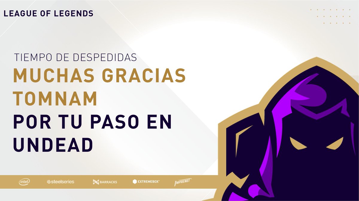 thingsofvolume's tweet image. Tiempo de cambios en el equipo. Muchas gracias por todo lo que aportaste 🇦🇷 @Tomnamlol y muchos éxitos en tu próximo camino.