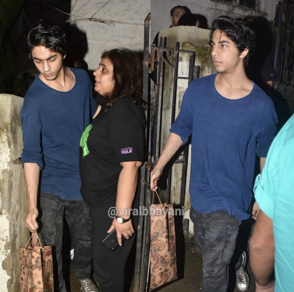 SRKCHENNAIFC's tweet photo. Pics-3: King Khan @iamsrk with @gaurikhan and kids, Aryan, Suhana and Little AbRam spotted in Mumbai post dinner. https://t.co/7NpYewVGsA