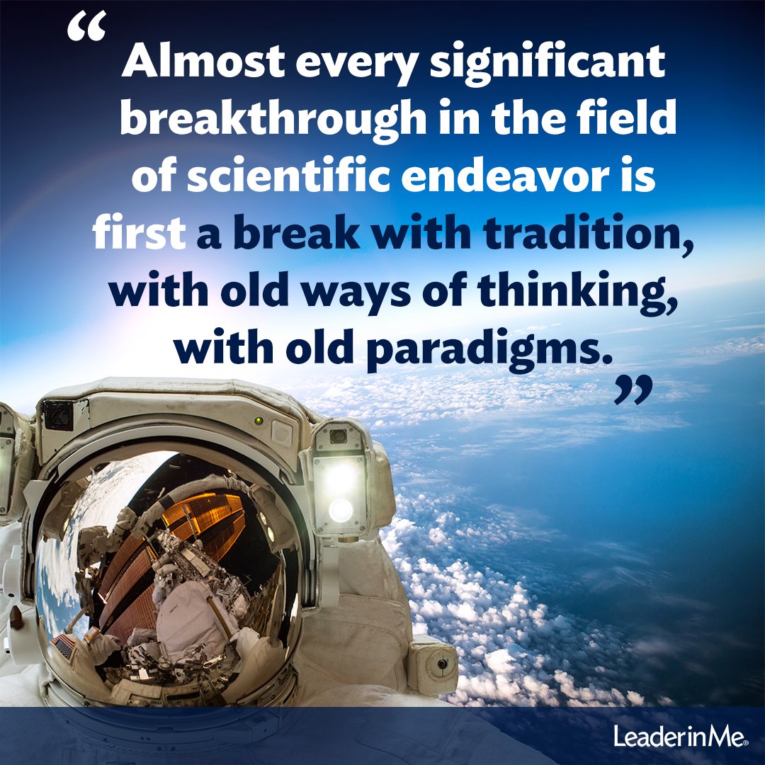 TheLeaderinMe's tweet photo. Don't be afraid to switch things up and step outside of the box. New ways of thinking bring new results. #Breakthrough #LeaderinMe #Paradigm https://t.co/nDBarwaLLQ