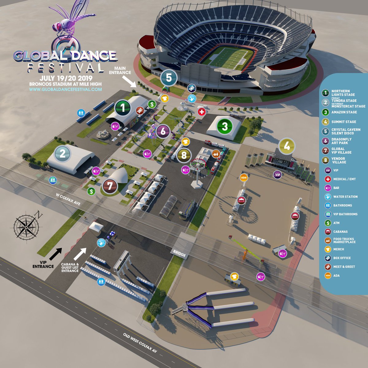 Global Dance Festival venue map