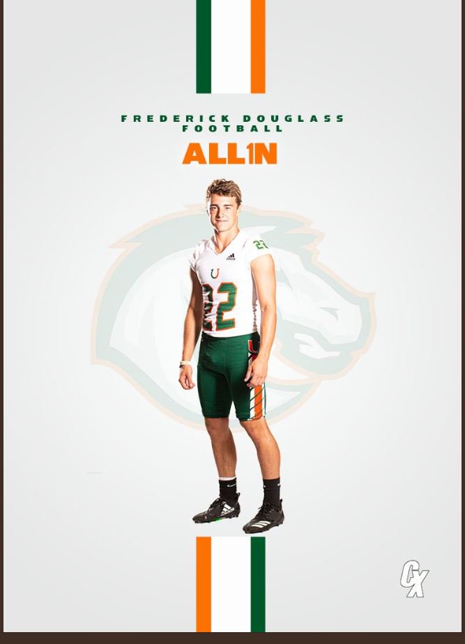 @CarterExtreme does an outstanding job and looking forward to @connorfarley17 having a HUGE year for us @FDouglassFB GO BRONCOS! #newuniforms #cleanlook @CoachLandis22 @FDHSATHLETICS