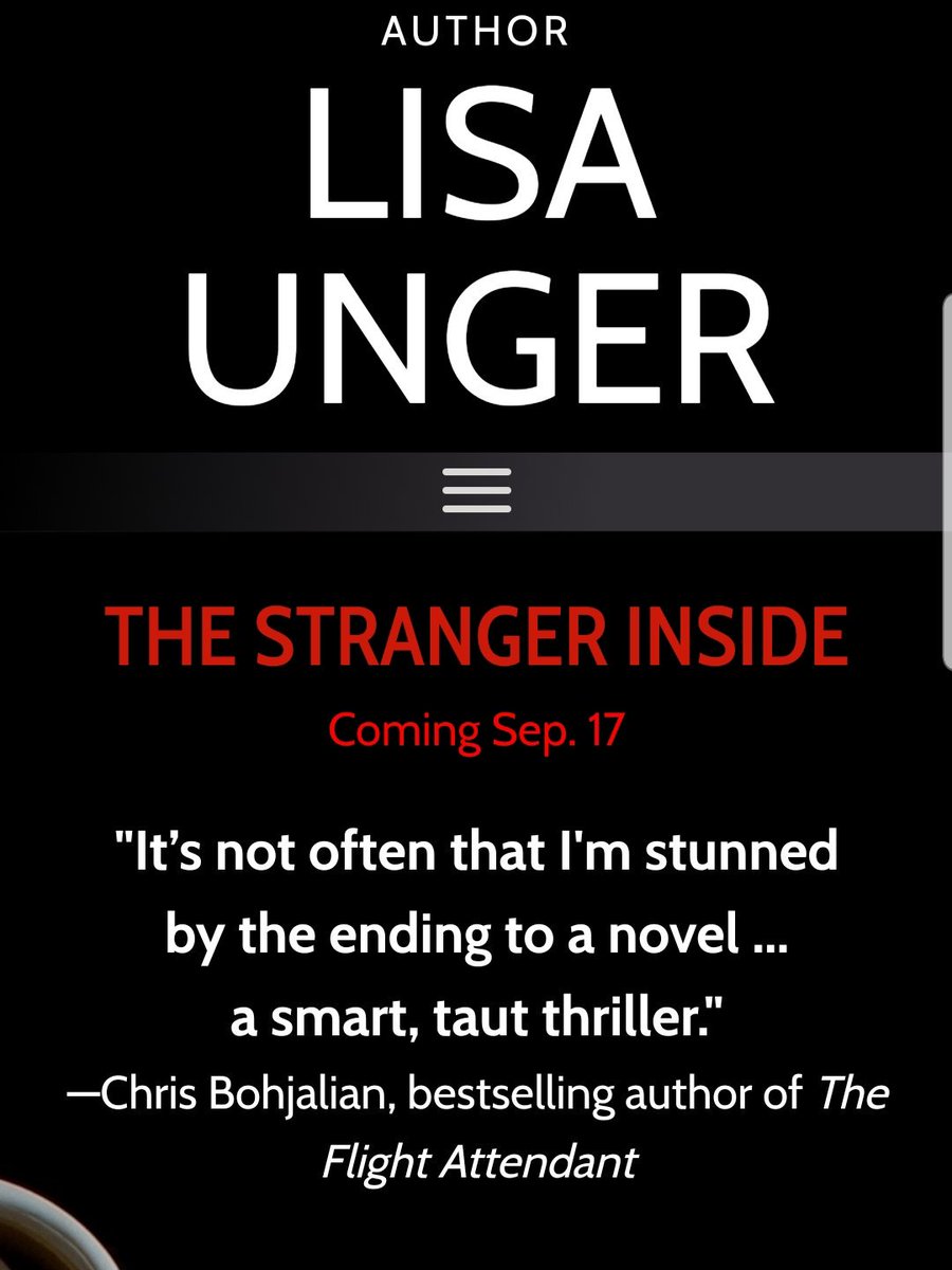 Pleased to announce that Lisa Unger will be with us Friday night to interview our American Guest of Honor, Hank Phillippi Ryan, @hankpryan.

More good news is that she has a new book coming out! Be on the look out for #TheStrangerInside by @launger on September 17.