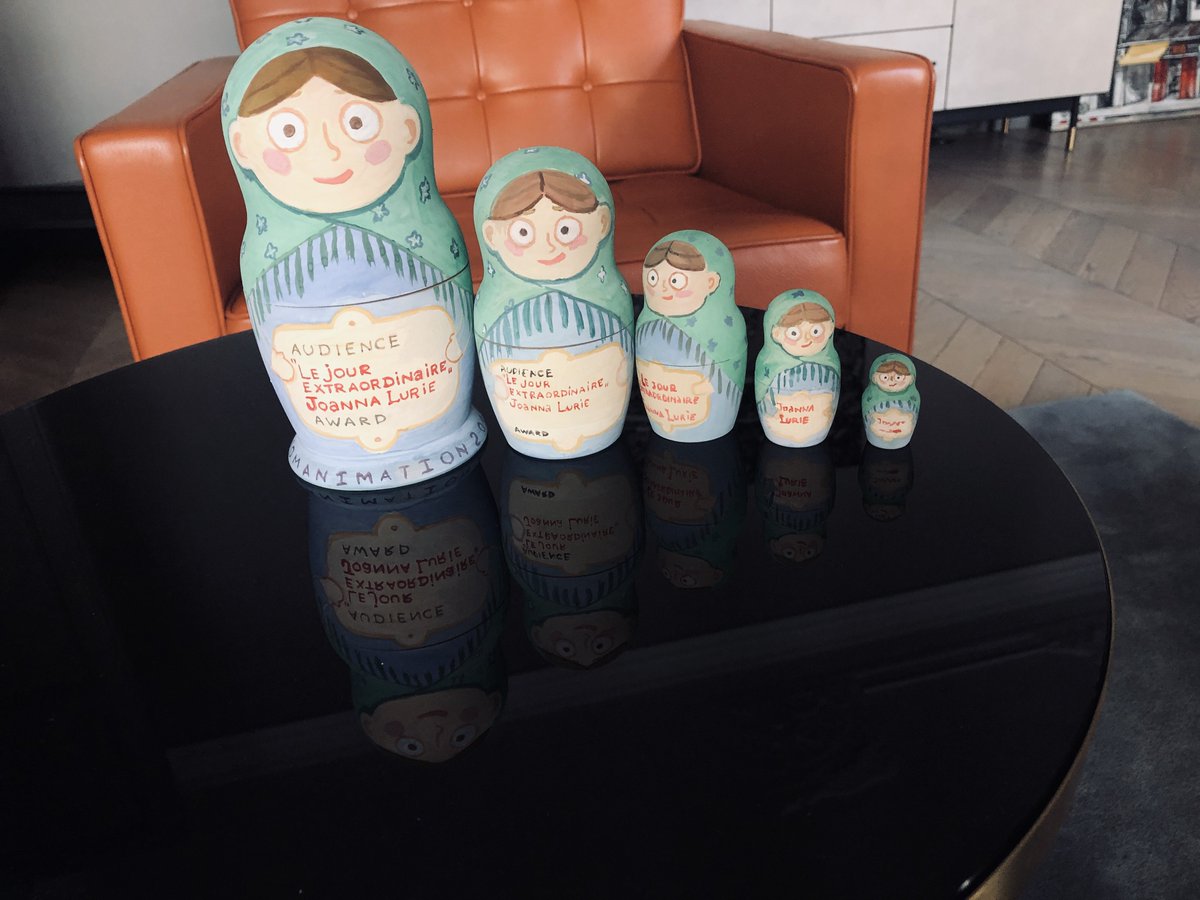 mergingarts's tweet photo. #Womanimation! 2019, in our 11th year, awarded from @musee_angouleme, @joannalurie @LarduxFilms #FlowingThroughWonder, is receiving this Matryoshka Audience Award @MergingArts from last year's winner by @Russia, #ZhannaBekmambetova at @cgfww. @zippyframes @anifests @CARTOON_media https://t.co/B5vbc15Uxp