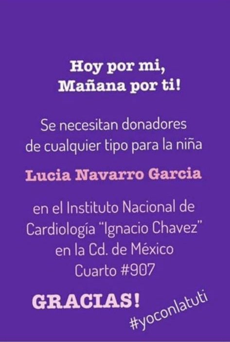 PedroFerrizC's tweet photo. Porque todos necesitamos de todos y hacer de este México un país solidario, te pedimos tu ayuda para la pequeña Lucía #yoconlatuti https://t.co/TQREw2zMgM