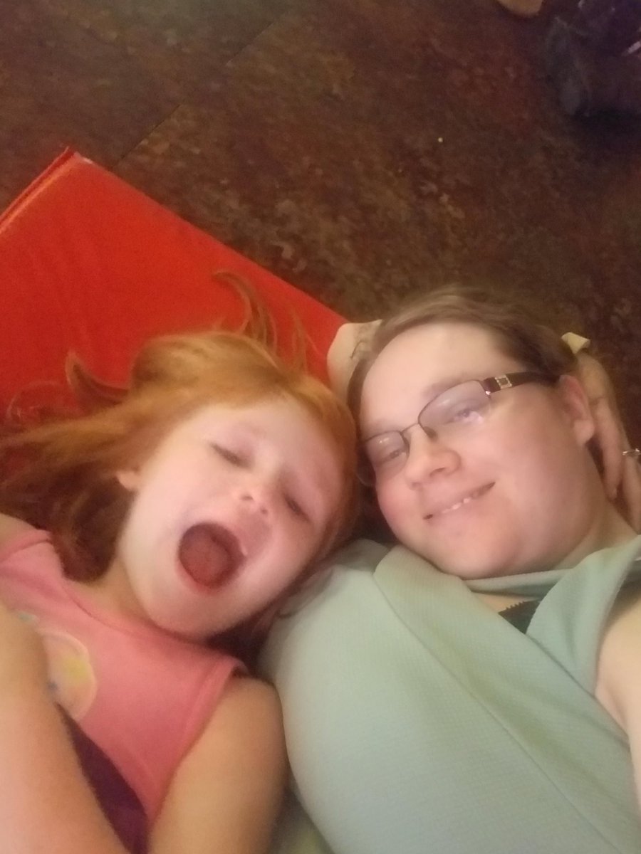 Selingqua16's tweet photo. When your princess wants to sit in your lap during movie time at the library, but your baby belly won't let that happen, so you lay in the floor with her. #mommylife #movietime #nutjob2 #mommysgirl https://t.co/syhR1FhZQO