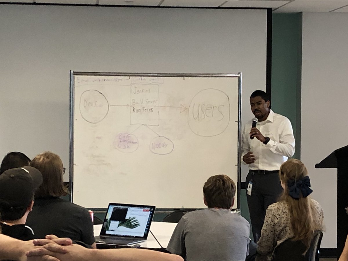 mplsjrdevs's tweet image. Justin Davis is sharing “Intro to DevOps” at tonight’s event! 
#mplsjrdevs #devops