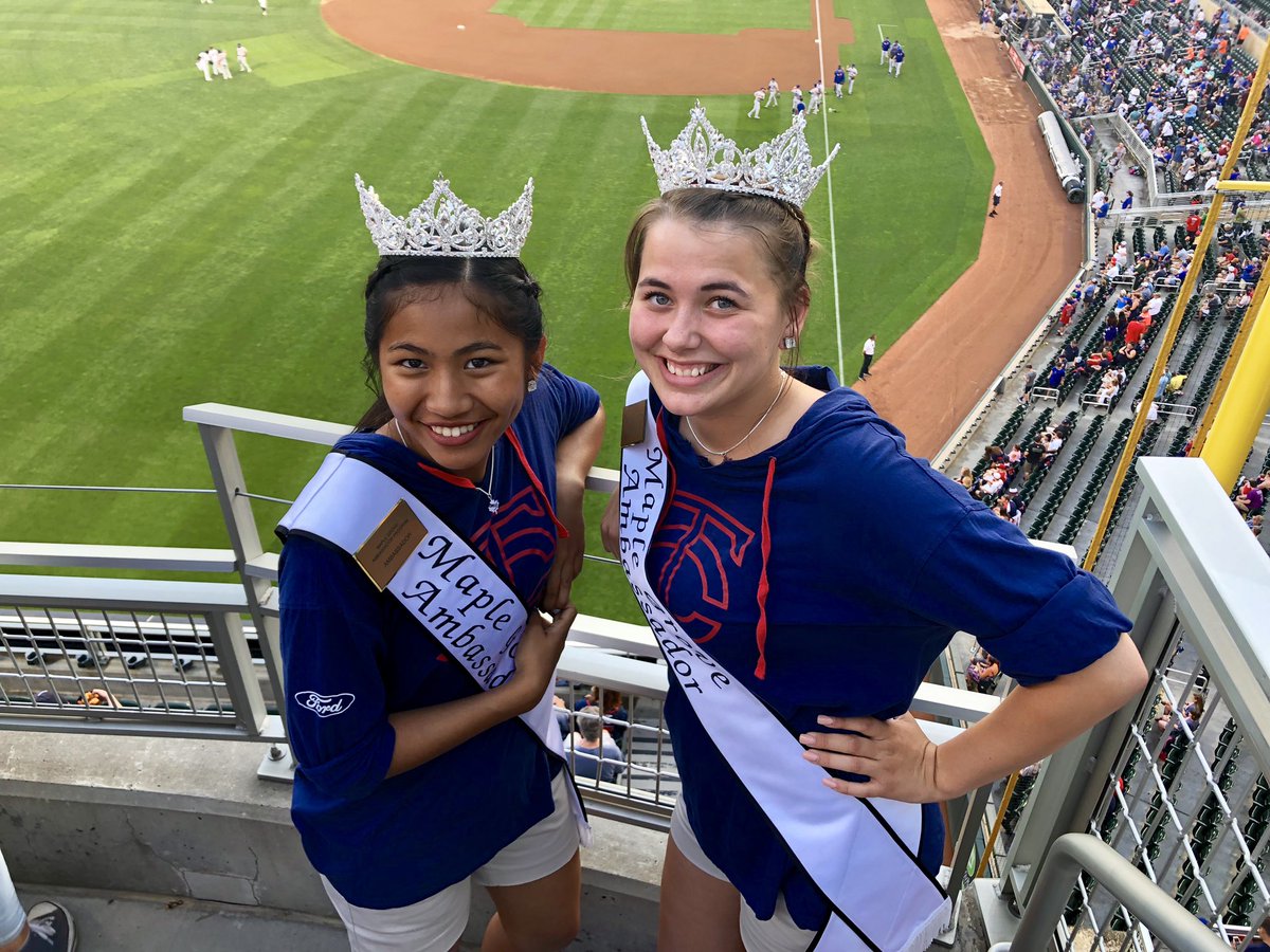MGAmbassadors's tweet photo. Very fun official duties tonight! It’s Sparkle Night at the @twins! Not inky do we get to support the home town boys...a portion of our tickets go to @gillettechildrens! Let’s go Twins!! #TwinsPics https://t.co/kGzwM00ypT