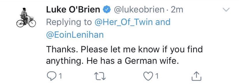 Hi @lpolgreen

As Editor-in-chief of @HuffPost, 

Please comment on your reporter @lukeobrien attempting to DOX the WIFE of Dr. Eoin Lenihan?

cc: @hilella @jennkho @whitneysnyder @joconfino 

x.com/lukeobrien/sta…