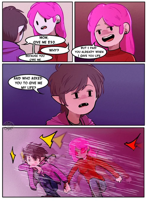 RUN, BITCH, RUUUUN!!! 

#Bubbline #AdventureTime #SimonAbadeer 