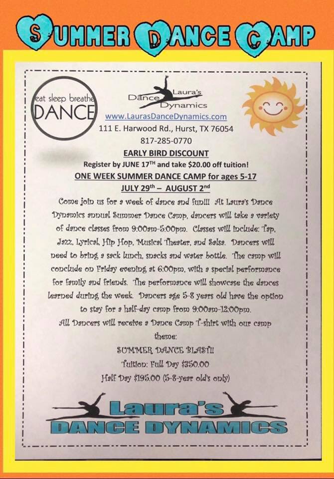 DanceAtLDD's tweet photo. Don’t forget we have our Summer Dance Camp coming up July 29th-August 2nd! There’s still time to register call us today! ☀️☀️ https://t.co/r01iPP9FP4
