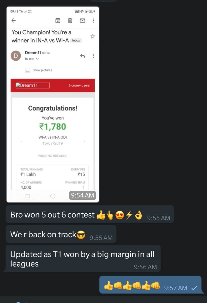 Fantasy11army's tweet photo. Everyย new beginningย comes from some otherย beginning'sย end. ..
Clean sweep #IndAvsWiA
For more info Join our telegram channel
https://t.co/3lpuU0fCvn
๐
ป๐
ด๐๐ ๐๐
ธ๐
ฝ ๐๐
พ๐
ผ๐
ด ๐
ผ๐
พ๐
ฝ๐
ด๐!
#D11Team
#CWC19
#Dream11
#WorldEmojiDay https://t.co/5Fy2q15sgx