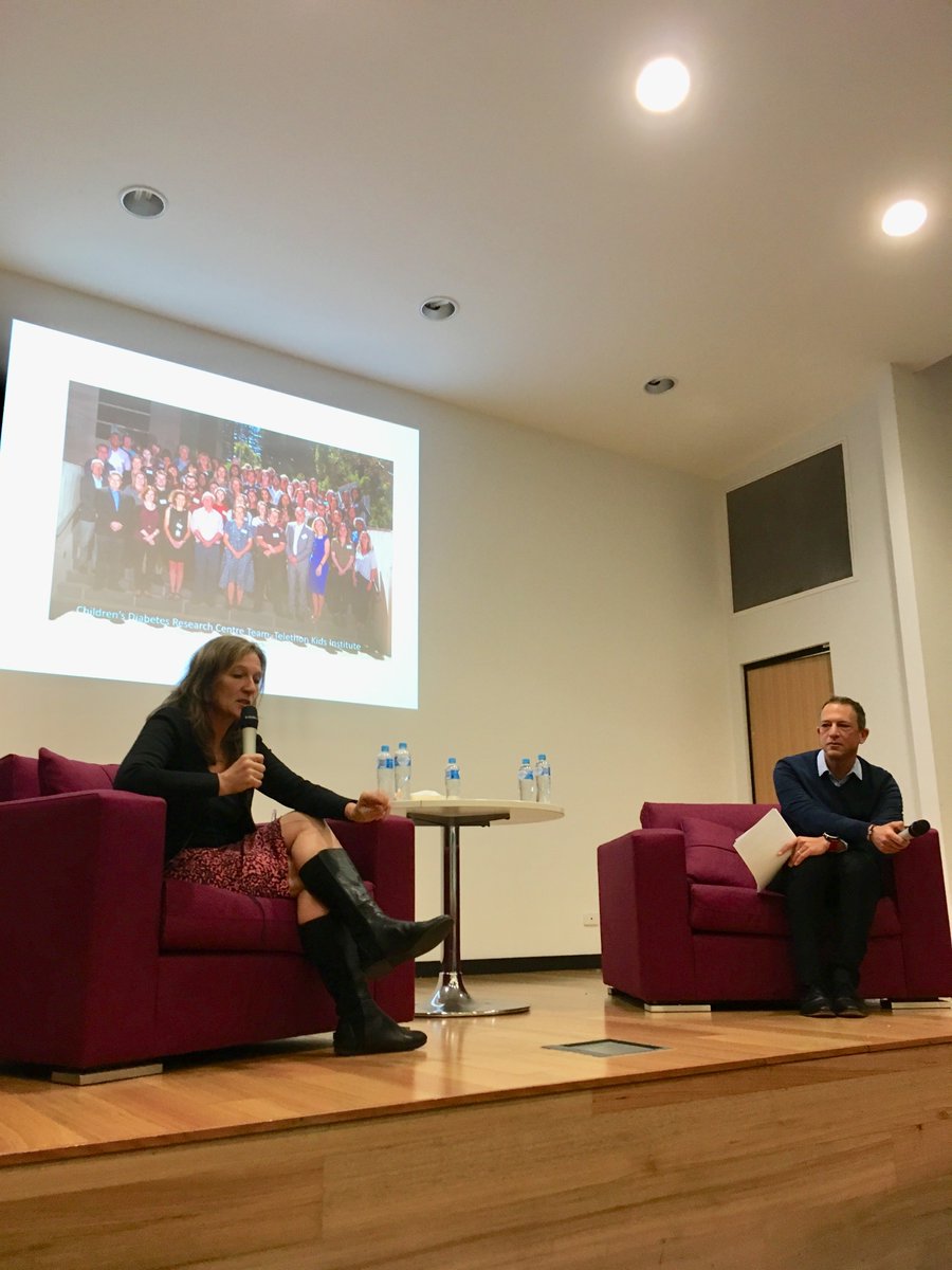 CDCTelethonKids's tweet image. Our very own @ProfLizDavis @telethonkids @PerthChildrens discussing #type1diabetes, the gut and #ENDIAstudy at @TheDRFWA research update for National Diabetes Week #itsabouttime #NDW2019