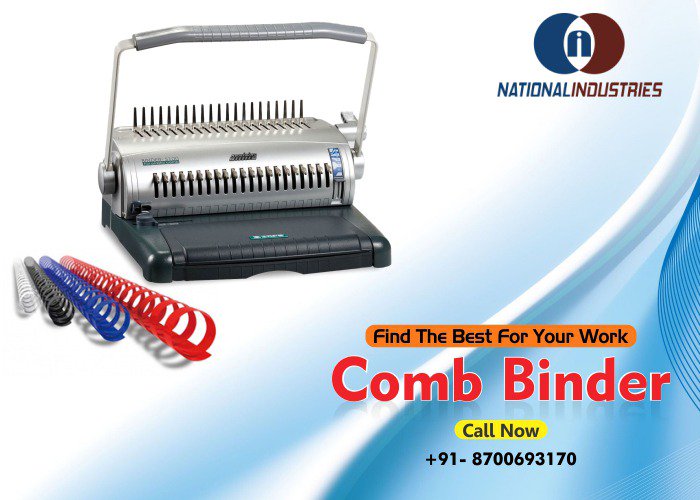 nationalindustr's tweet image. Comb binder make a hole on the edge of the papers to bind all the pages together
✳Book and Avail Now!
☎: +91 87006 93170 
🌐 thenationalindustries.com
#combbinder #machine #meetthemasters #portfolios #elementaryschool #tradition #officesupplies #officeequipment #bindingmachine
